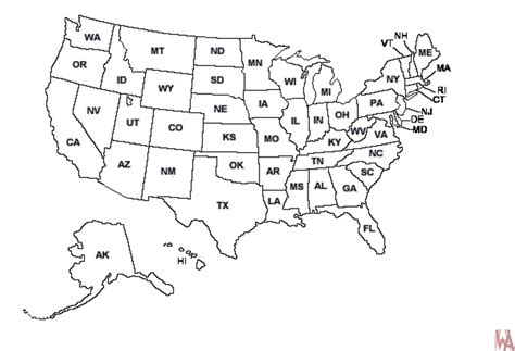 Printable Blank US Map With State Outlines - Printable Maps Online