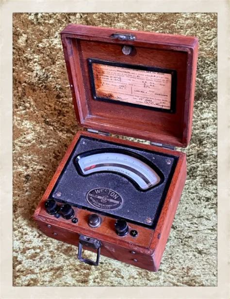 VINTAGE MAHOGANY CASED DC Millivolts Model 322 by Weston Electrical USA. 1930s $57.33 - PicClick