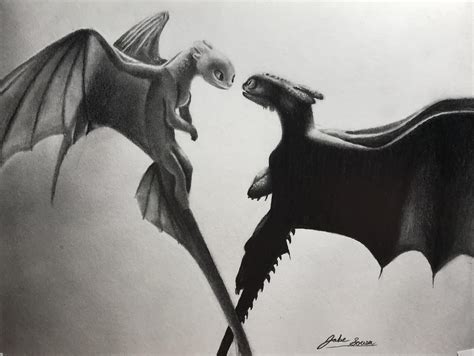 Night Fury Dragon Drawing