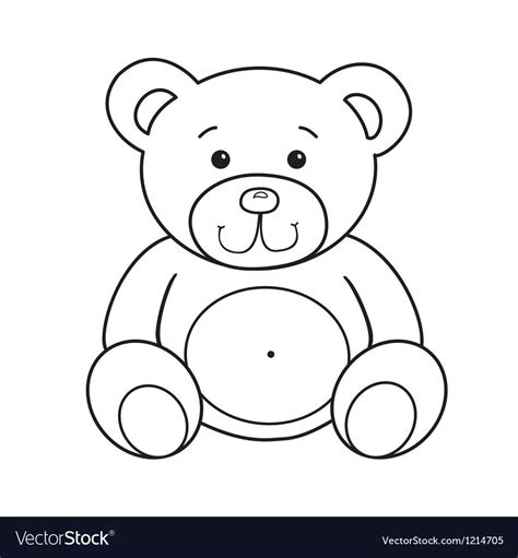 Cute teddy bear Royalty Free Vector Image - VectorStock | Teddy bear ...