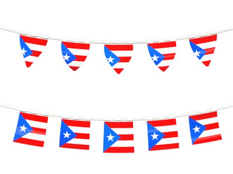 Rows of flags. Illustration of flag of Puerto Rico