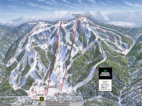 Snow Summit Mountain Resort Trail Map | SkiCentral.com