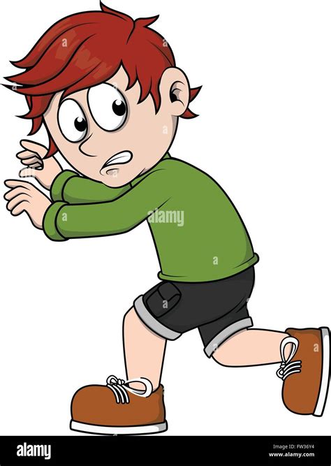 boy scared cartoon illustration Stock Vector Image & Art - Alamy