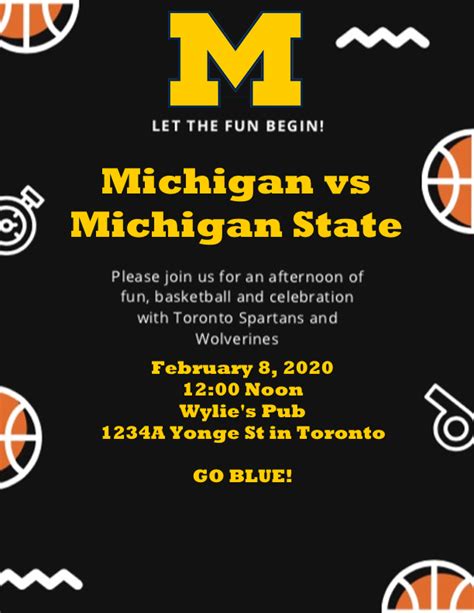 UM vs MSU Basketball Game Joint Watch Party