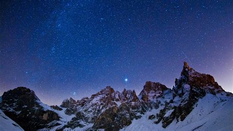 🔥 Download Sky Night Stars Light Winter Wallpaper Background 4k Ultra ...