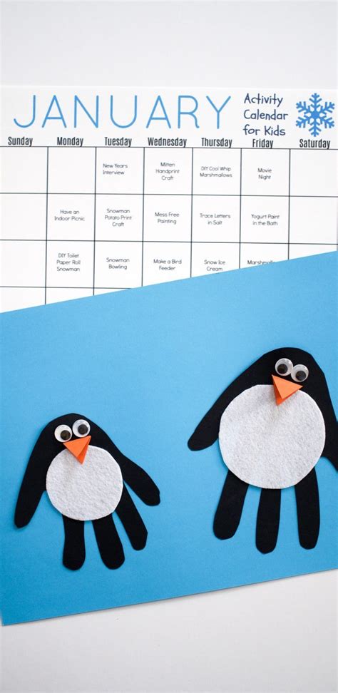 31 January Activities & Crafts for Kids (Free Activity Calendar) | Kids ...