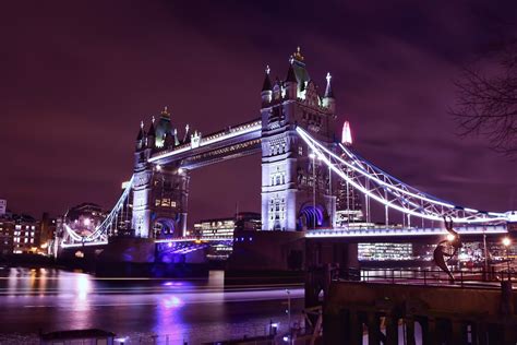 Download United Kingdom London Night Building Bridge Man Made Tower Bridge HD Wallpaper