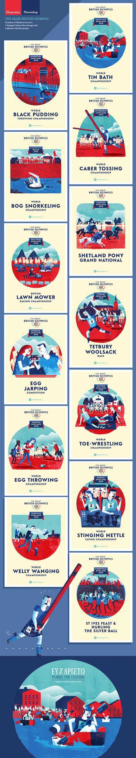 :::The Great British Olympics - illustrations::: on Behance