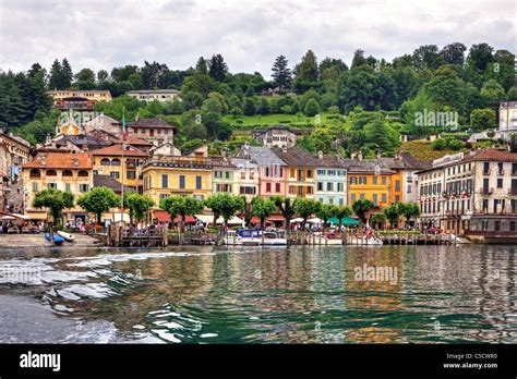 View of the city on Lake Orta Orta Stock Photo - Alamy