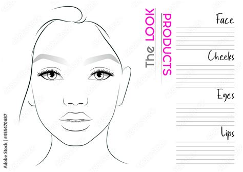 Makeup Artist Face Chart Template - Infoupdate.org