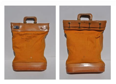 vintage canvas DEPOSIT BAG banking bag bank