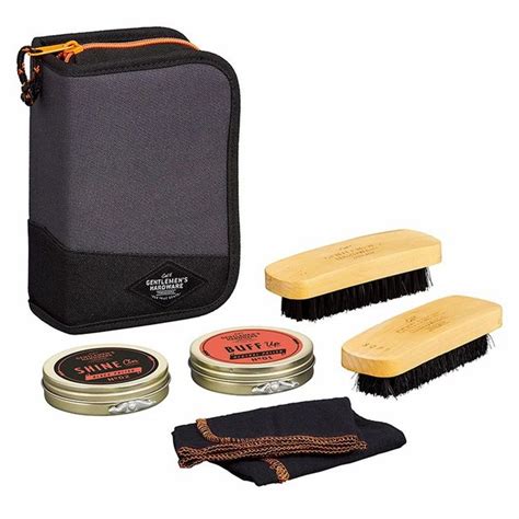 Small Shoe Shine Travel Kit | Shoe shine kit, Shoe care kit, Gentlemen ...