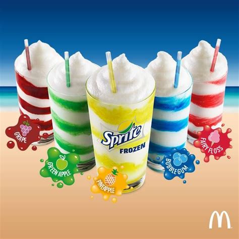 McDonald's Australia's new #Frozen #Sprite #flavors! What’s your pick? #McDonalds #Australia ...