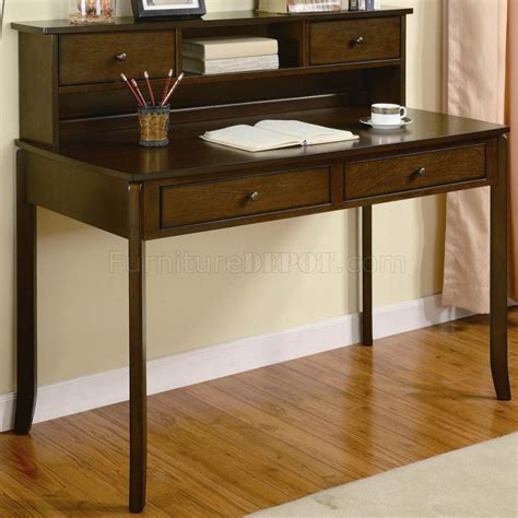 Walnut Finish Traditional Home Office Writing Desk w/Drawers