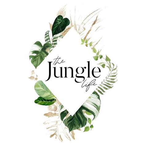 Jungle logo design, Tropical design, botanical beauty, small business logo, premade logo ...