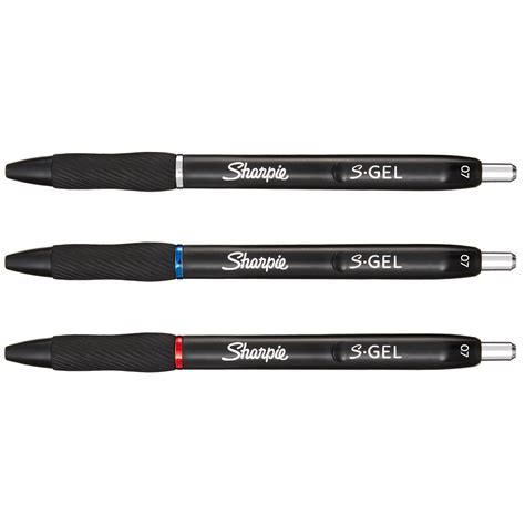 Sharpie S-Gel Retractable Pens, Black, Medium 0.7 mm, 4/PK | Grand & Toy