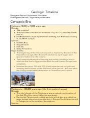 Geological Timeline.pdf - Geologic Timeline Neogene Period: Holocene ...