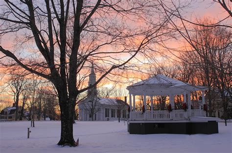 New England Village Winter Scene Petersham MA Photograph by John Burk ...