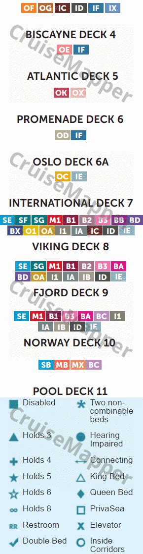 Norwegian Sun deck 8 plan | CruiseMapper