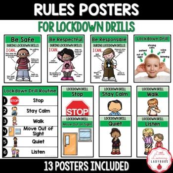 Lockdown Drill Rules and Expectations | PBIS by Little Learning Ladybugs