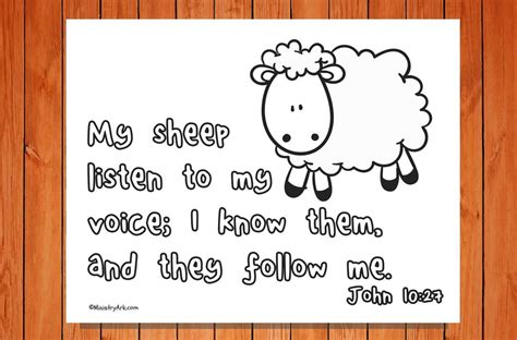 'My Sheep Listen to My Voice' Printable • MinistryArk