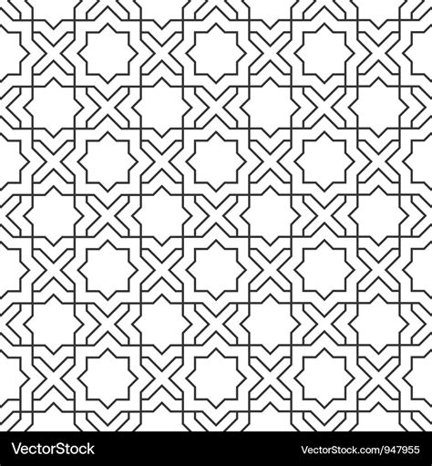 Delicate pattern in islamic style Royalty Free Vector Image