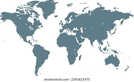 World Map Silhouette Map Color Modern Stock Vector (Royalty Free) 2393621475 | Shutterstock