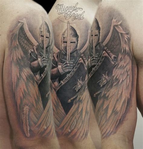 Custom Guardian Angel tattoo | Miguel Angel Custom Tattoo Ar… | Flickr