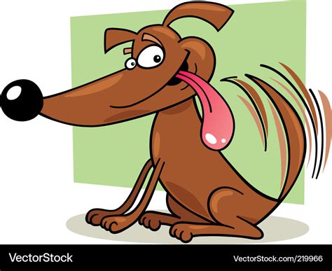 Dog wagging tail Royalty Free Vector Image - VectorStock