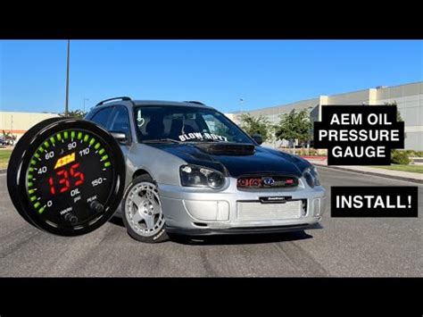 AEM OIL PRESSURE GAUGE INSTALL 2005 WRX - YouTube