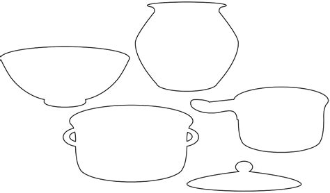 Silhueta: Utensílios de Cozinha - Contorno e silhueta vector