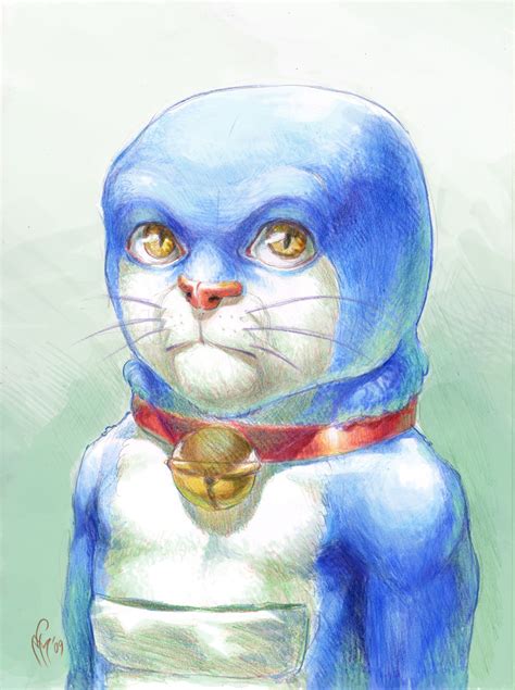 Realistic Doraemon by Marcel Pérez [Anime/Manga Fan Art]