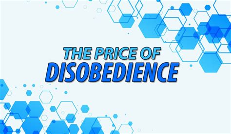 The Price of Disobedience - Word Alive Ministries International