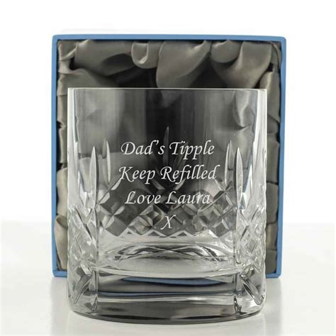 Mayfair 24% Lead Crystal Engraved Whisky Glass