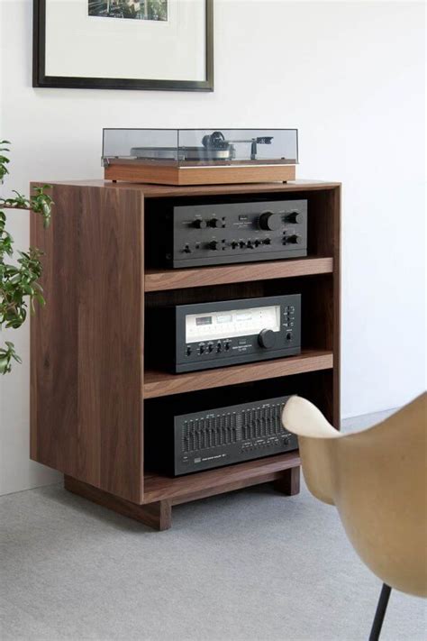 AERO_Audio_Rack_Walnut | Audio room, Stereo cabinet, Hifi furniture