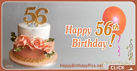 Happy 56th Birthday with Pink Roses