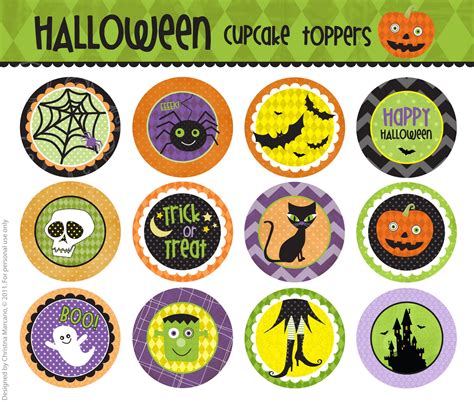 {cm2}: Halloween Cupcake Toppers (F R E E printable)