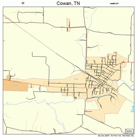 Cowan Tennessee Street Map 4717700