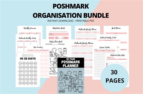 Poshmark Templates Poshmark Planner Poshmark Bundle - Etsy