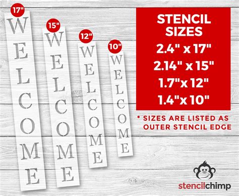 Welcome Stencil Welcome Door Stencil Vertical Sign Stencil | Etsy