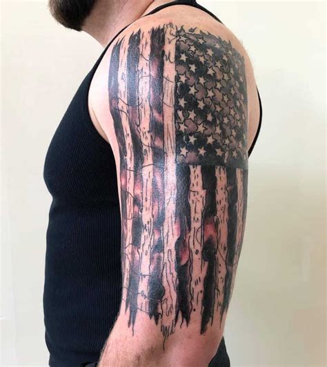 Top 89 American Flag Sleeve Tattoo Ideas - [2021 Inspiration Guide]