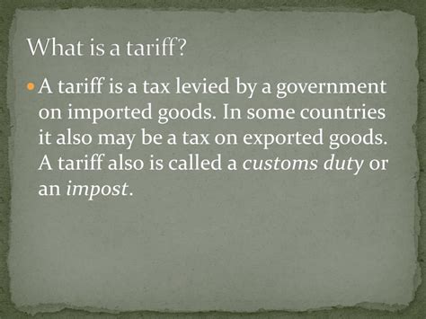 PPT - History of Tariffs PowerPoint Presentation, free download - ID ...