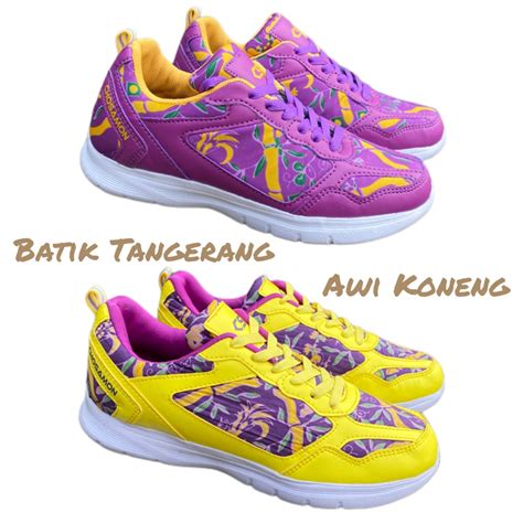 Jual Sepatu Batik Tangerang Motif Awi Koneng Sneakers Olahraga Chosamon ...