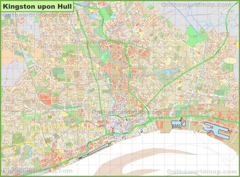 Detailed map of Hull - Ontheworldmap.com