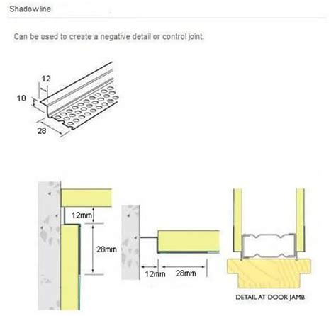 perimeter shadow line which used for suspended ceiling