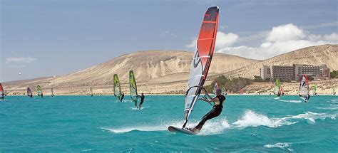 Windsurfing Playa Sotavento Costa Calma Canary Islands Spain