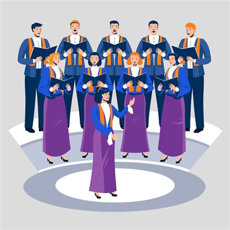 Free Vector | Gospel choir illustration