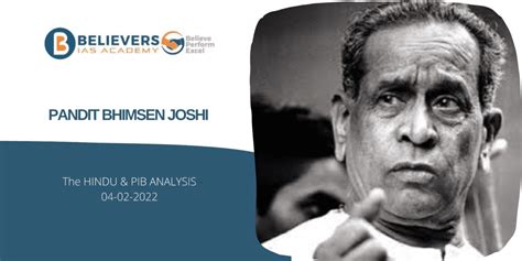 Pandit Bhimsen Joshi - Believers IAS Academy