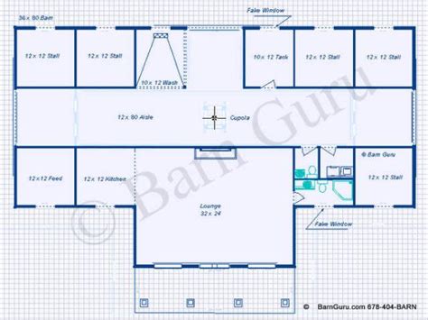 5 Stall Horse Barn Design Plans