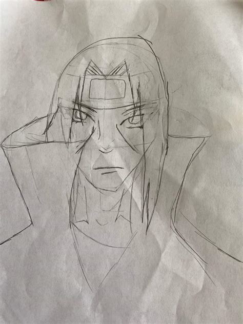 Itachi Sitting On Pole Drawing, Oneloverastaman Naruto Itachi Uchiha ...